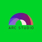 Arc Studio Pro logo on a green back ground
