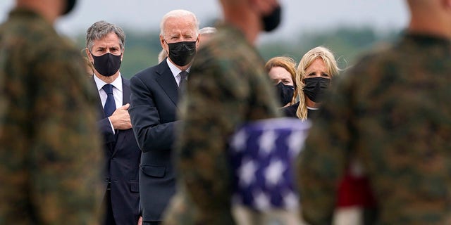 President Biden received coffins of Marines who died in Afghanistan suicide attack