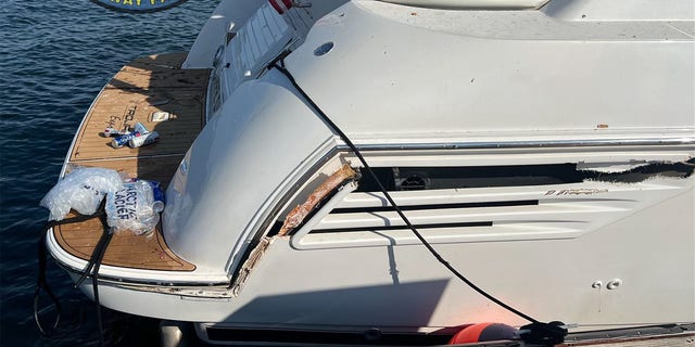 Damaged boat in Missouri