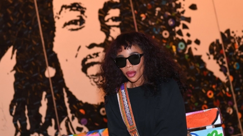 LONDON, ENGLAND - FEBRUARY 01: Cedella Marley, daughter of Bob and Rita Marley and CEO of Bob Marley Group Of Companies attends the Bob Marley One Love Experience at the Saatchi Gallery on February 1, 2022 in London, England. (Photo by Joe Maher/Getty Images)