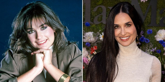 Demi Moore then and now split