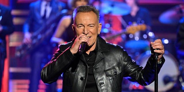 Bruce Springsteen performs