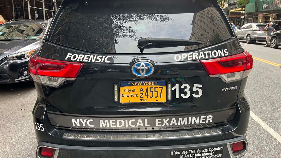 NYC medical examiner responding to crime scene at W. 86th Street