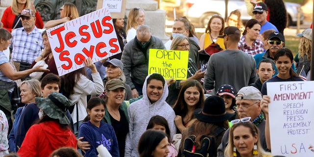 California Christians protest COVID lockdowns