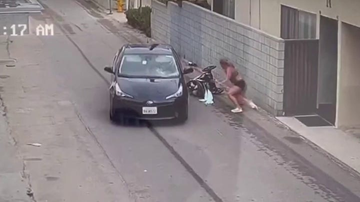 Heart-stopping moment as driver hits mother and baby, drives away in Venice, Calif.