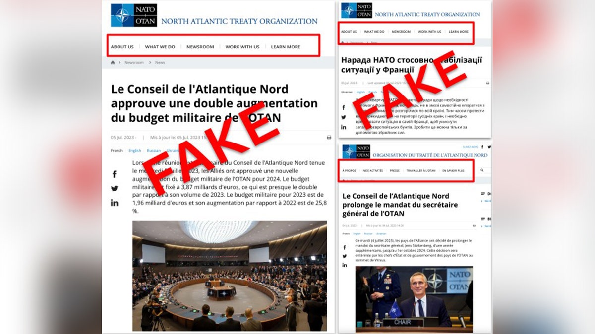 Photo of a fake Nato article.