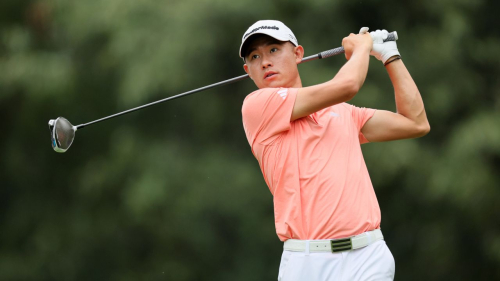 MEMPHIS, TENNESSEE - AUGUST 10: Collin Morikawa of the United States plays his shot from the seventh tee during the first round of the FedEx St. Jude Championship at TPC Southwind on August 10, 2023 in Memphis, Tennessee. (Photo by Andy Lyons/Getty Images)