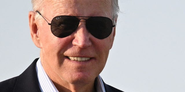 President Joe Biden wearing sunglasses