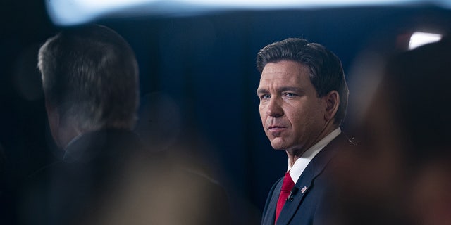 DeSantis in the spin room after first debate