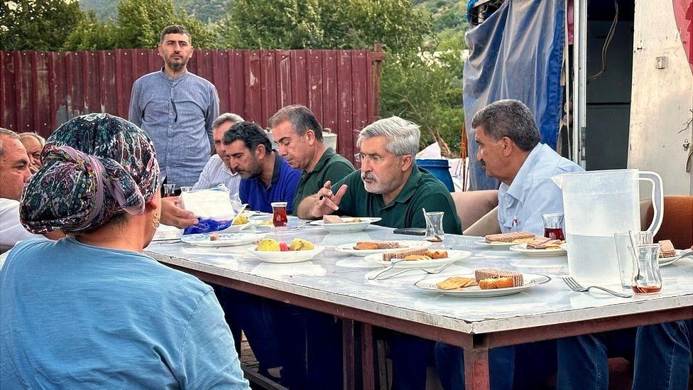 Turkish MP for Hatay, Huseyin Yayman meeting constituents in Hassa