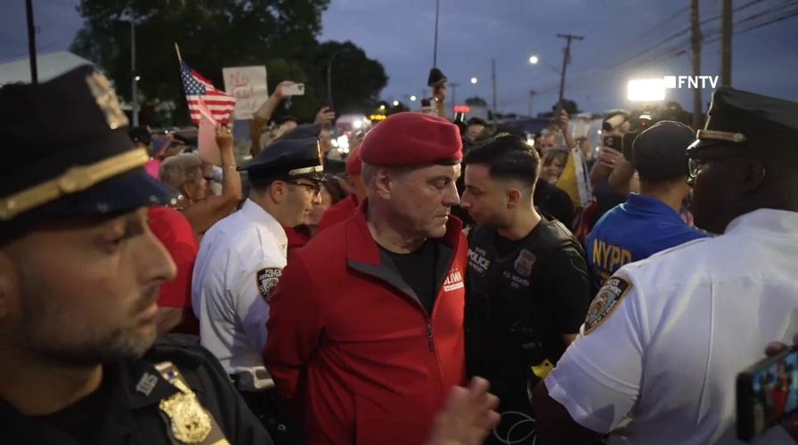 Guardian Angels founder Curtis Sliwa arrested as protesters block entrance to migrant tent city