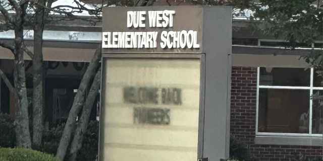 Due West Elementary School sign