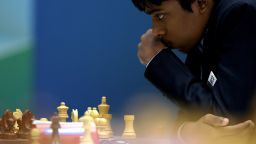 Rameshbabu Praggnanandhaa of India competes against Parham Maghsoodloo of Iran in Round 11 of the Masters Tata Steel Chess Tournament 2023 on January 27, 2023. 