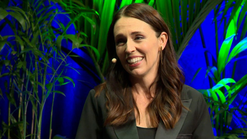 Former New Zealand Prime Minister Jacinda Ardern speaks to CNN at the Equalize event in Auckland on August 14, 2023.