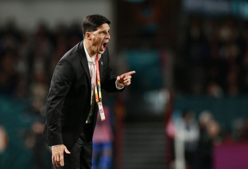 Argentina coach German Portanova reacts during the Italy match.