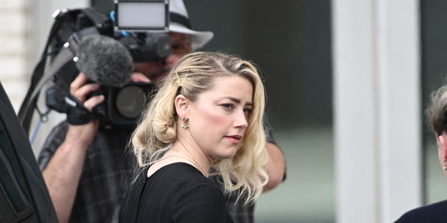 Amber Heard heading into court
