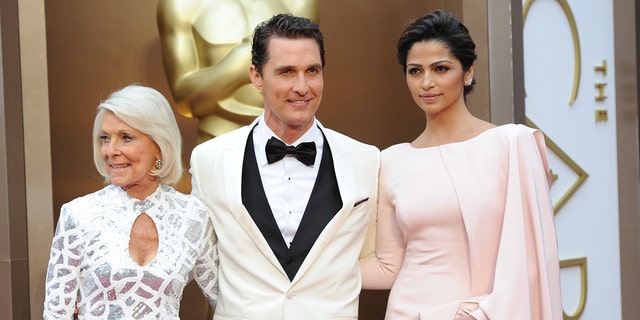 Matthew McConaughey and Camila appear with actor's mom