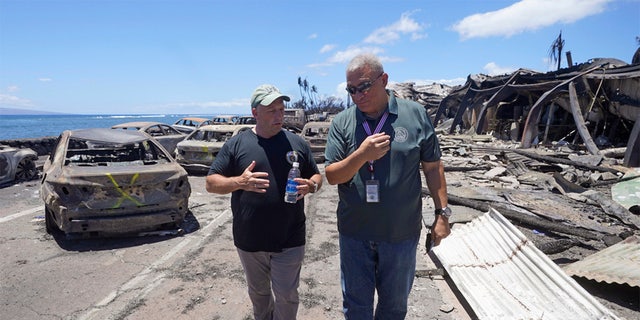 hawaii governor and maui mayor tour wildfire damage