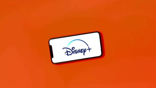 Disney+ logo on a phone