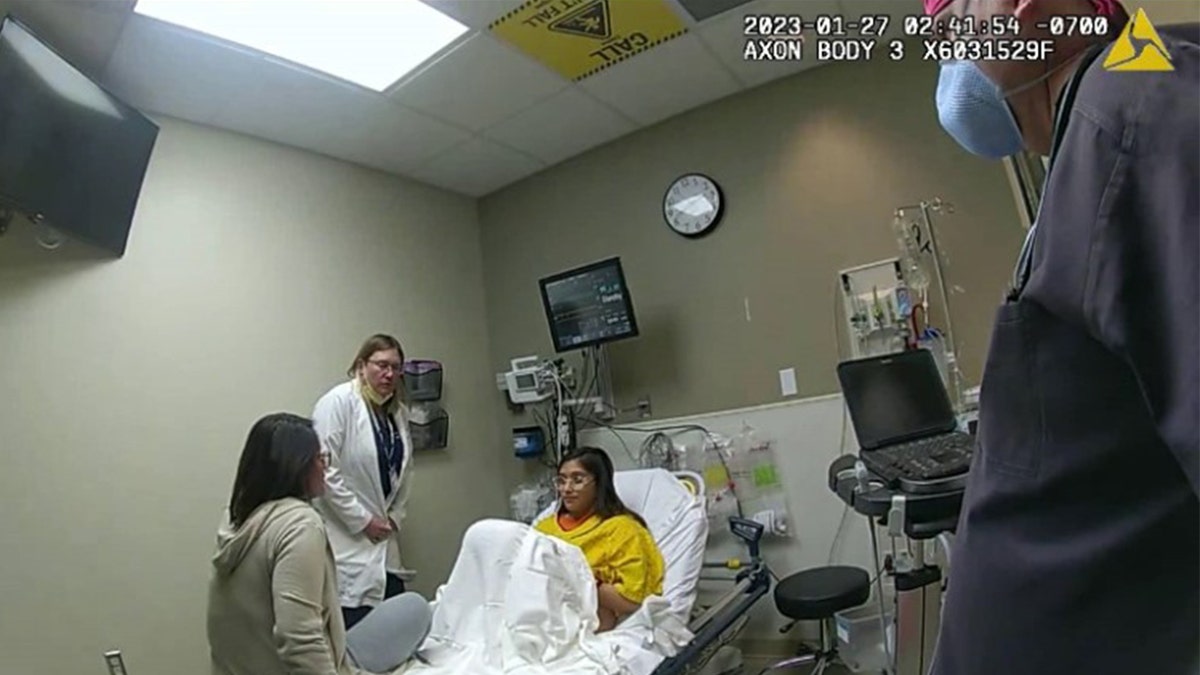Alexee Trevizo being confronted by a doctor about her infant in a trashcan on body camera footage