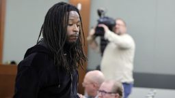 LAS VEGAS, NEVADA - MARCH 02: New Orleans Saints running back Alvin Kamara appears in Clark County District Court on an initial arraignment at the Regional Justice Center on March 02, 2023 in Las Vegas, Nevada. Kamara, Kansas City Chiefs cornerback Chris Lammons, Darrin Young and Percy Harris were each indicted by a Clark County grand jury on a felony charge of battery with substantial bodily harm and a gross misdemeanor charge of conspiracy to commit battery in connection with an alleged attack on Darnell Greene outside Drai's After Hours nightclub at The Cromwell Las Vegas during the NFL Pro Bowl weekend on February 05, 2022. (Photo by Ethan Miller/Getty Images)