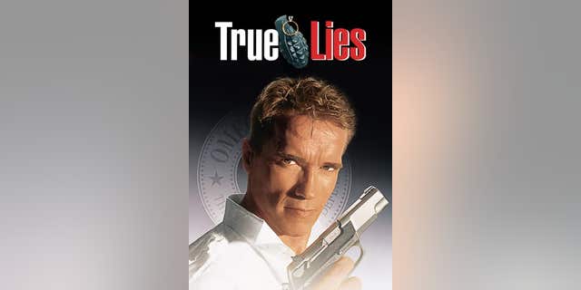Movie poster of "True Lies" with Arnold Schwarzenegger