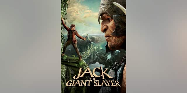 Poster for the movie "Jack the Giant Slayer" with the title across the image