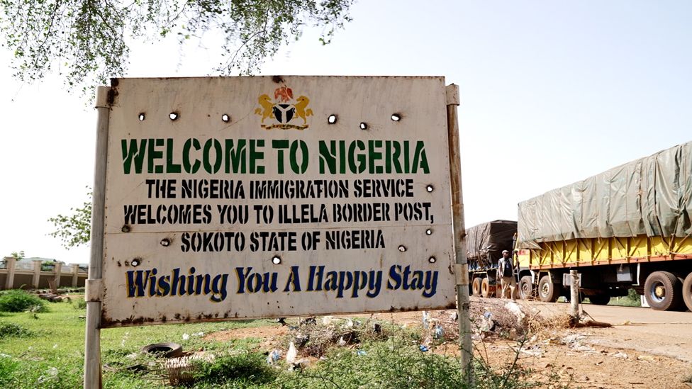 Sign saying 'Welcome to Nigeria'