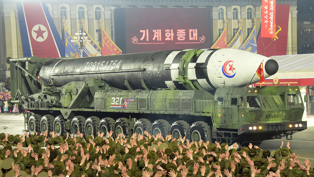 North Korean missile on display at military parade