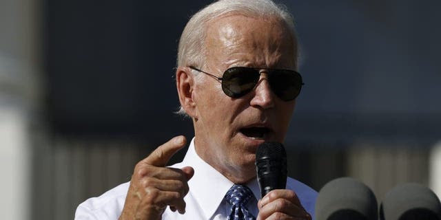 Biden speaks during an Inflation Reduction Act event
