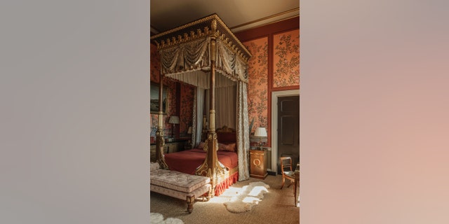 An elaborate bedroom in Belvoir Castle