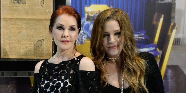 A photo of Priscilla Presley and Lisa Marie Presley