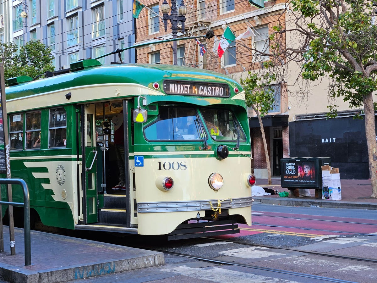 A photo of a San Francisco streetcar