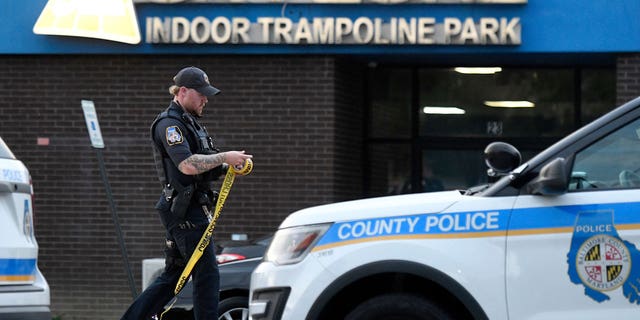 Baltimore, Maryland, police outside Sky Zone