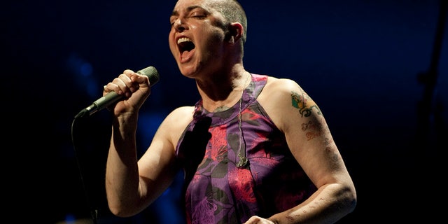 Sinead O'Connor performing on stage in Brussels