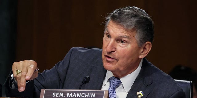 WASHINGTON, DC - JULY 11: Sen. Joe Manchin (D-WV) speaks during the Senate Appropriations Committee hearing on the Special Diabetes Program on July 11, 2023 in Washington, DC. (Photo by Jemal Countess/Getty Images for JDRF)