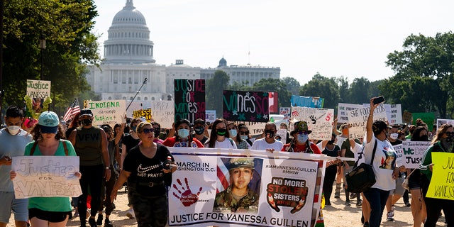Vanessa Guillen march in front of US Capitol