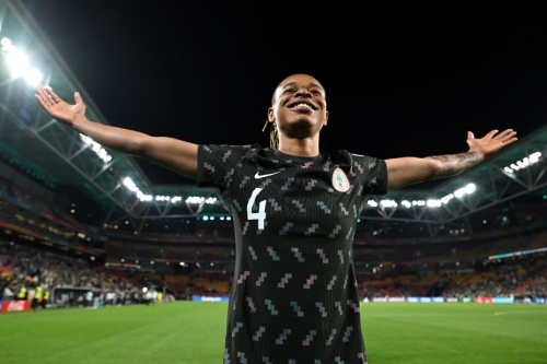 Defender Glory Ogbonna celebrates after a 0-0 draw against the Republic of Ireland in Nigeria's final group game clinched a second consecutive round of 16 appearance and a showdown with reigning European champions England.