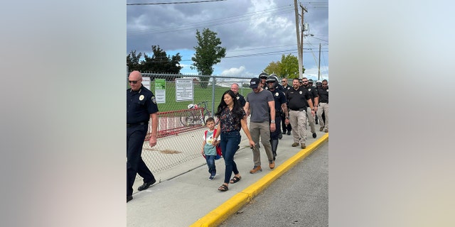 Jackson with police escort