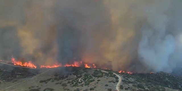 The Rabbit Fire burns in California