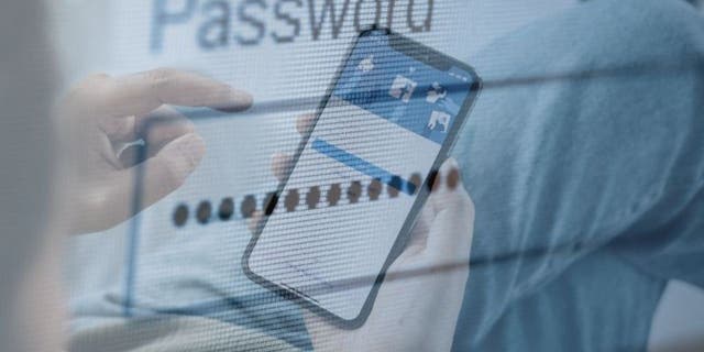 Facebook password smartphone and computer screenshot