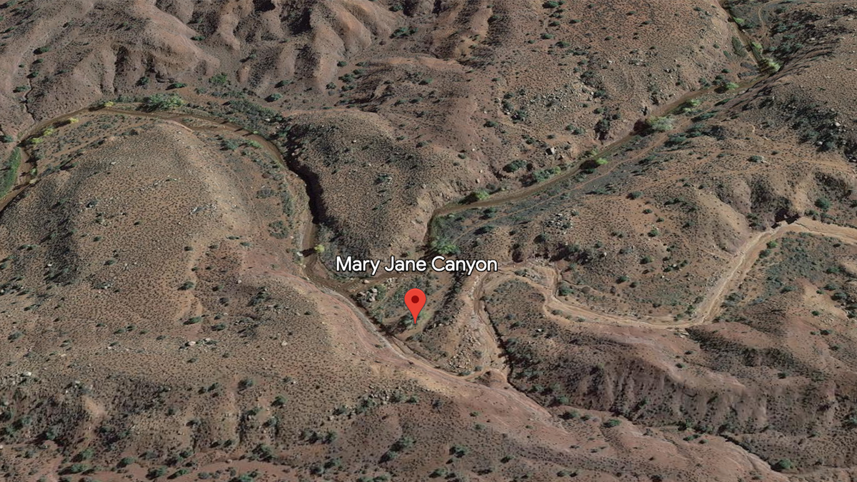 Mary Jane Canyon shown on Google map