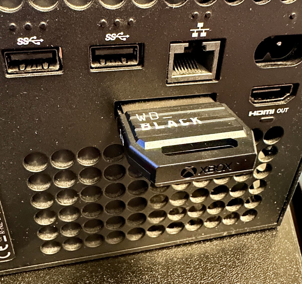 a wd black c50 card installed on an xbox series x