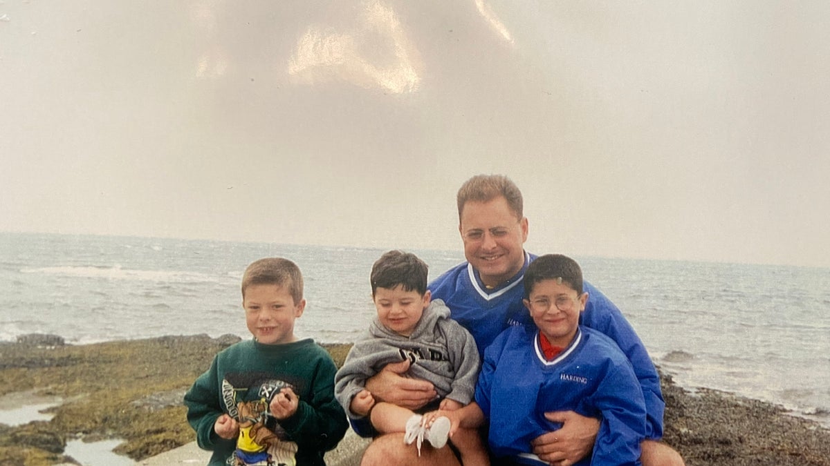 John Bocchi with his three sons