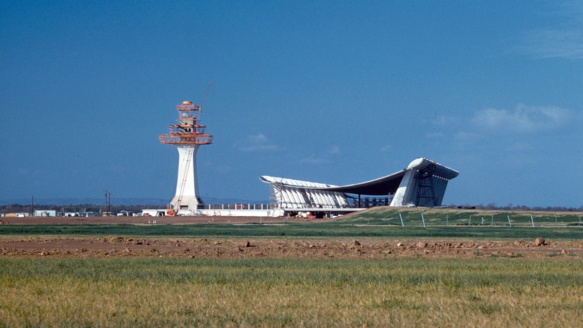 An outside view of Washington Dulles Airport 