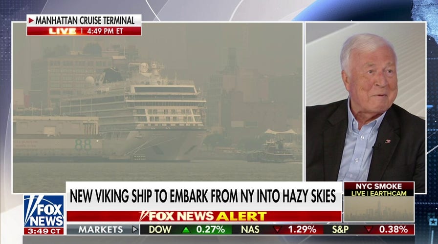 Viking cruise ship to embark into New York’s hazy skies