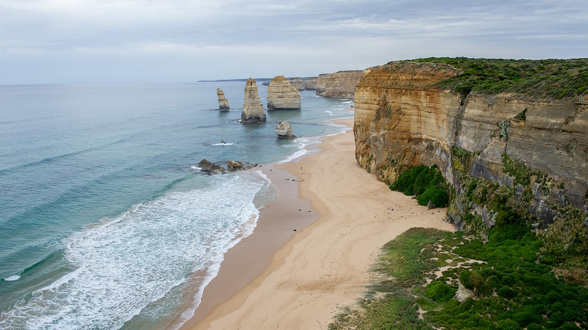 A view of The Twelve Apostles by Great Ocean Road 
