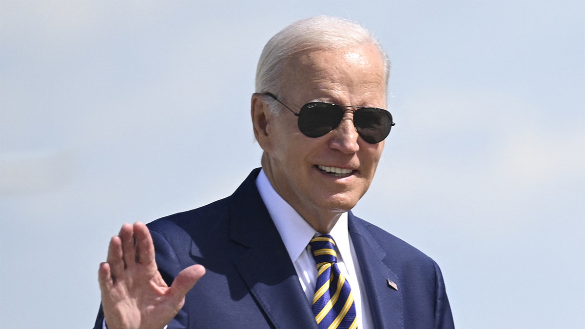 President Joe Biden in sunglasses outdoors