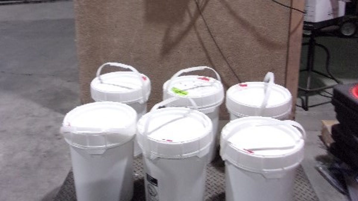 Liquid meth in buckets