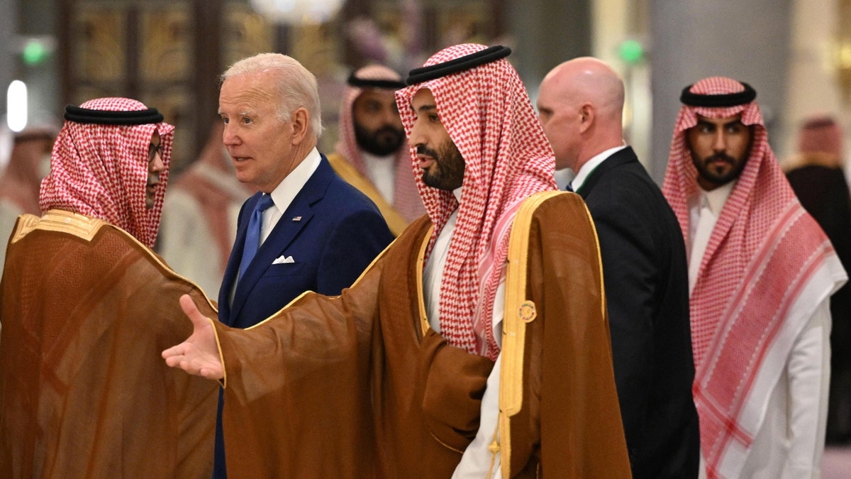 Mohammed bin Salman with President Biden July 2022 in Jeddah, Saudi Arabia